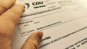 CDU/ AL die Grünen Antrag zur Vereinsförderung
